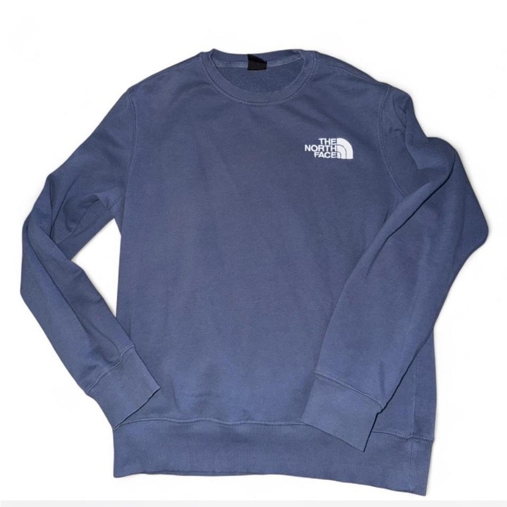 The North Face Men's Crewneck Sweatshirt - Slate Blue with White Logo